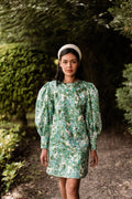 Robe Hyacinthe — Iris de Froment — robe de cérémonie à manches bouffantes