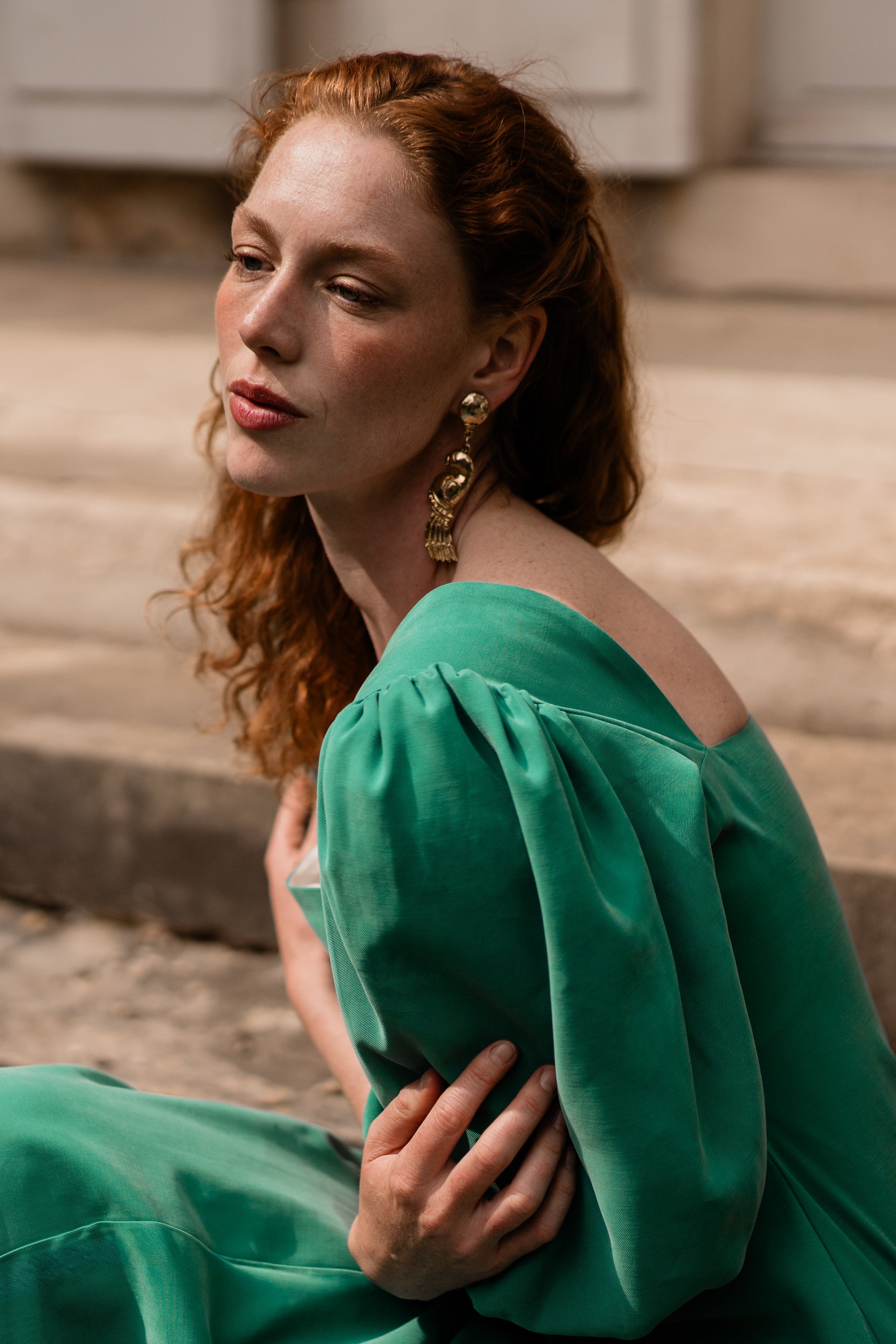 Clips d'oreilles Paloma — Iris de Froment — clips oiseaux dorés 